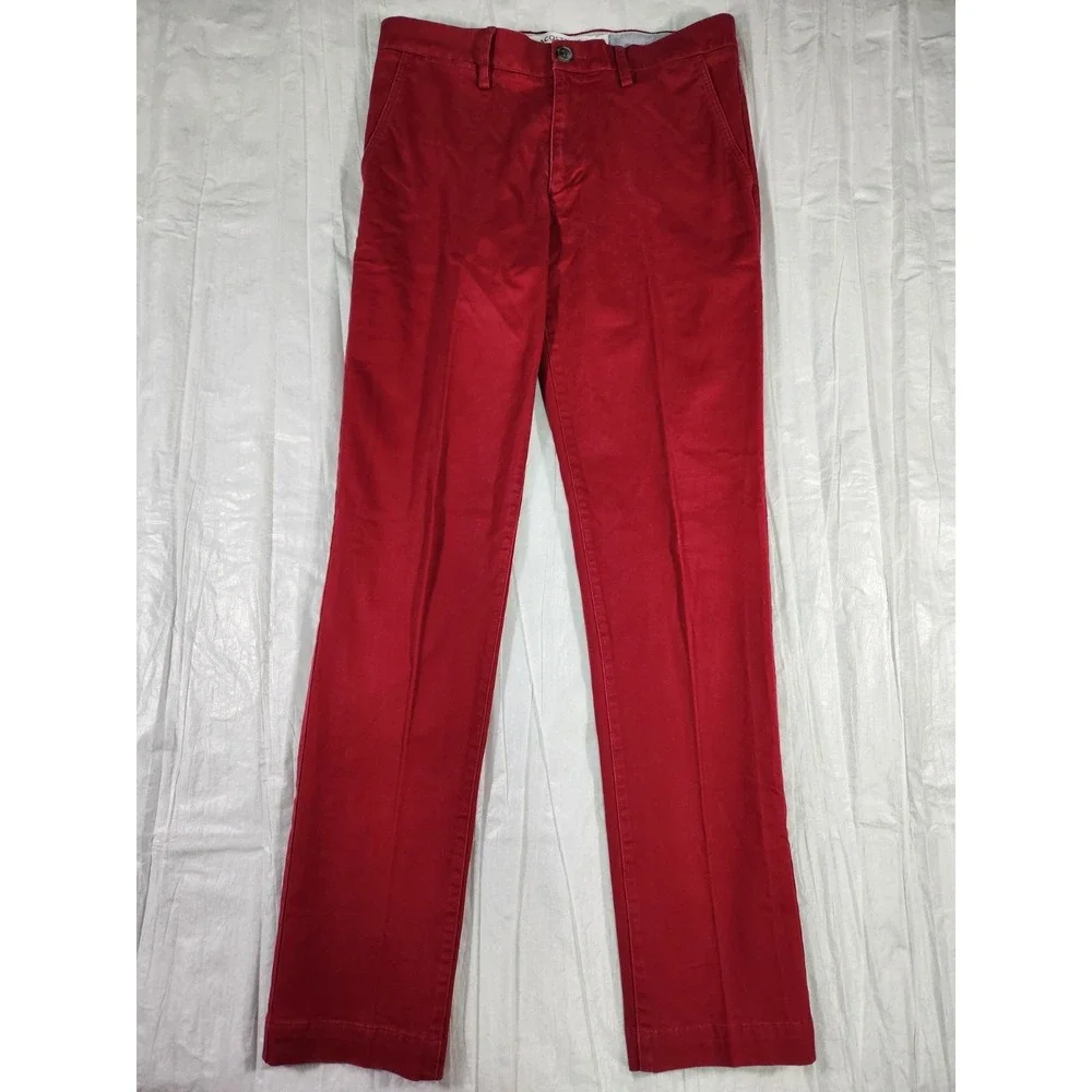 Lacoste Stretch Chino 30x32 Rouge HH9553 00 240 Red Pants Mens Men's Flat Front